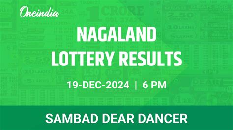 Nagaland Sambad Lottery Dear Dancer Winners 29 August 6 PM .